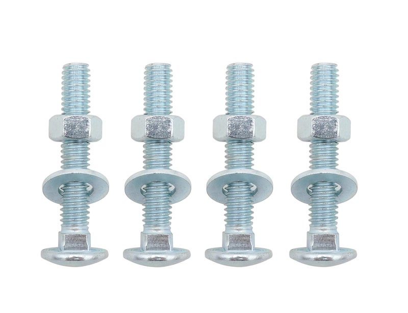LBY 10 Sets Carriage Bolts Screws Assortment Kit, 5/16-18 x 2'' Round Head Square Neck Bolts (with Hex Nuts and Flat Washers), Carbon Steel (Zinc Plated), Silvery - Image 1